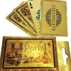 Baraja de cartas souvenir de París oro