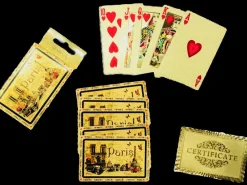 Baraja de cartas souvenir de París oro
