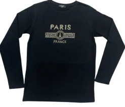 Blusa Manga Larga Negra Paris