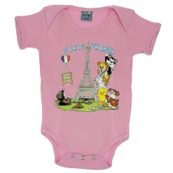 Body rosado París Torre Eiffel animales