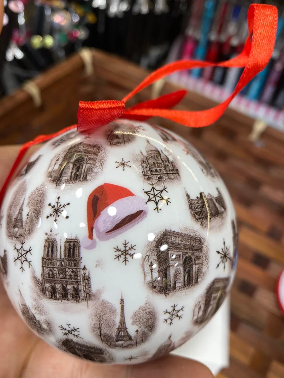 Bola de Navidad de recuerdo de París