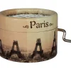 Caja de música pequeña "Torre Eiffel en construcción"