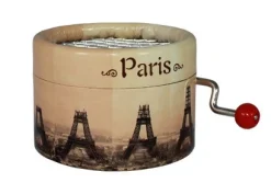 Caja de música pequeña "Torre Eiffel en construcción"