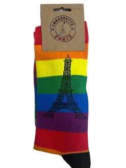Calcetines LGBT Arco Iris con Torre Eiffel