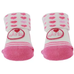 Calcetines para bebé con estampado Paris color rosa