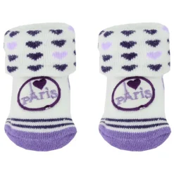 Calcetines París para bebé color violeta
