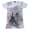 Camiseta blanca París " Moño/Corbatín"