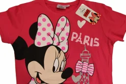 Camiseta Minnie Mouse Torre Eiffel purpurina