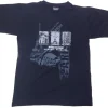 Camiseta Monumentos de París Francia original Negra
