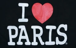 Camiseta negra I love Paris mujer