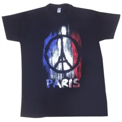 Camiseta negra Torre Eiffel Paz París