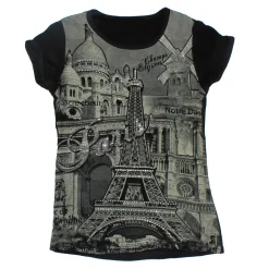 Camiseta Paris Montmartre color negro