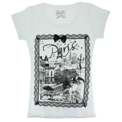 Camiseta Paris Torre Eiffel con encaje
