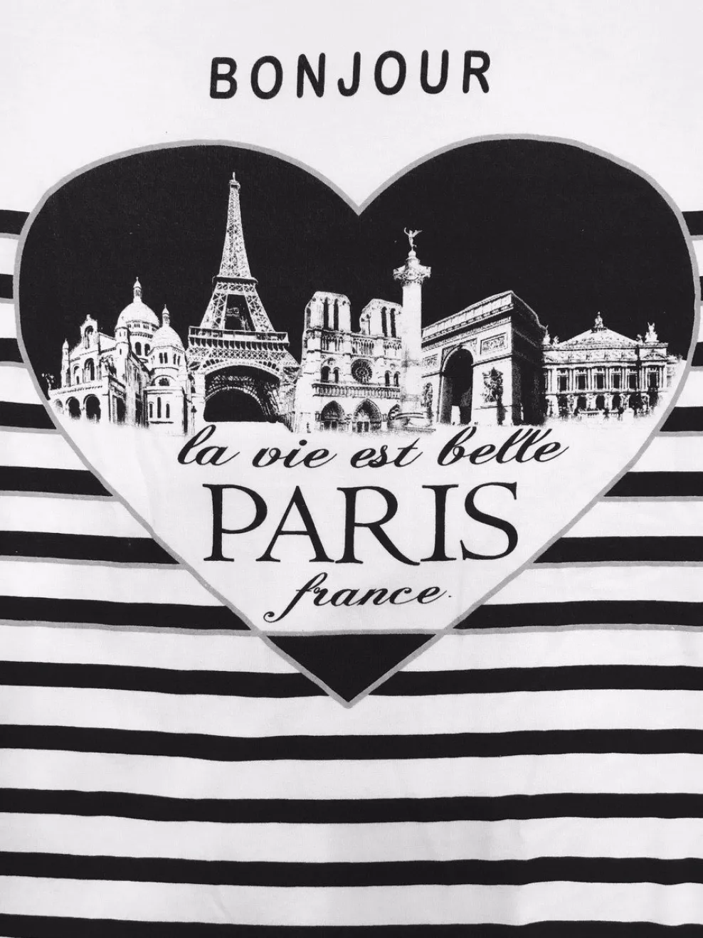 Camiseta París Francia " BONJOUR La vie est belle "