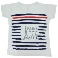Camiseta París Francia Torre Eiffel Tricolor