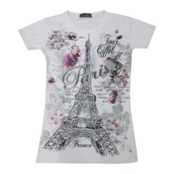 Camiseta París Torre Eiffel "La violeta"