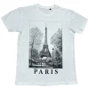 Camiseta París Torre Eiffel en Blanco y Negro
