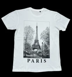 Camiseta París Torre Eiffel en Blanco y Negro