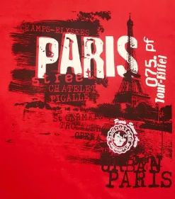 Camiseta Torre Eiffel 75 Francia rojo