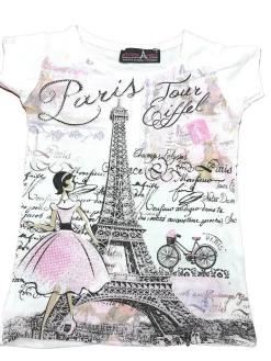 Camiseta Torre Eiffel Paris Princesa - camiseta Torre Eiffel souvenirs