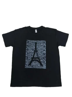 Camiseta Torre Eiffel París Francia negro