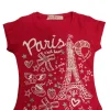 Camiseta Torre Eiffel "Paris c'est beau" pedrería