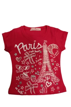 Camiseta Torre Eiffel "Paris c'est beau" pedrería