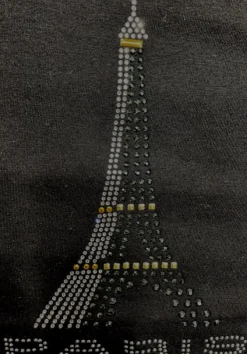 Camiseta Torre Eiffel Strass 3 colores estilizada