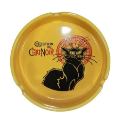 Cenicero redondo amarillo El Gato Negro