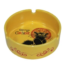 Cenicero redondo amarillo El Gato Negro