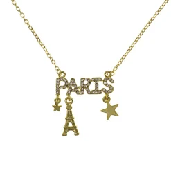 Collar dorado París pedrería