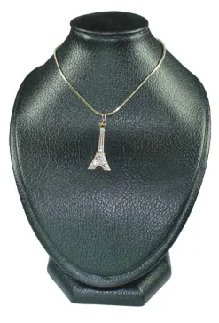 Collar dorado Torre Eiffel pedrería