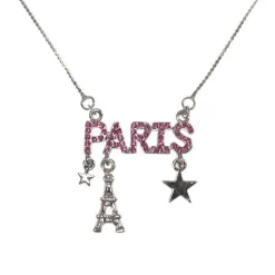 Collar París pedredría rosa