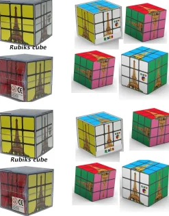 Cubo de Rubik original Colores y Torre Eiffel