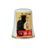 Dedal de porcelana Gato negro