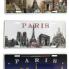 3 Grandes placas metálicas de recuerdo de monumentos de París en relieve