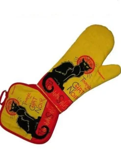 Guante y manopla de cocina "Le Chat noir"