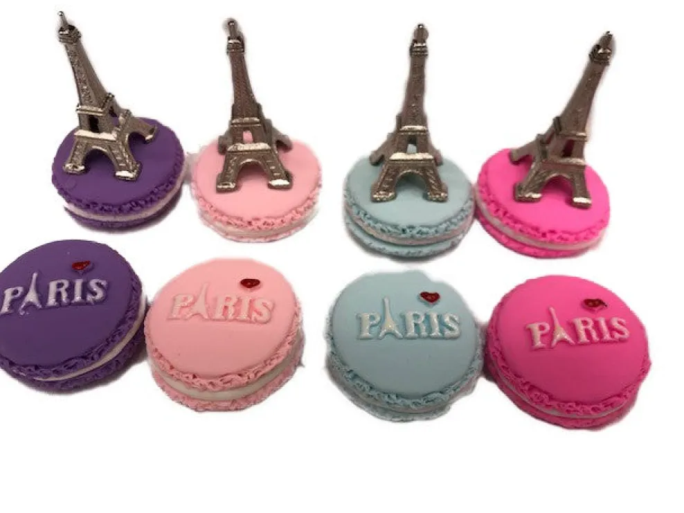 2 imanes Macarrones Souvenir de París