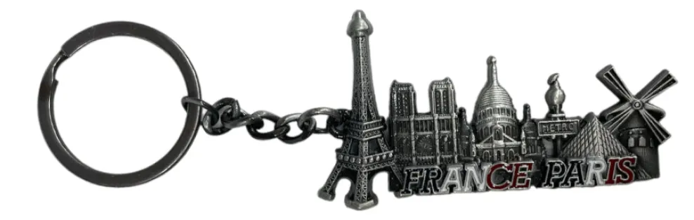 Llavero monumentos de París en relieve