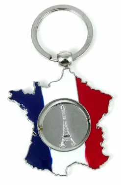 Llavero "Mapa de Francia y Torre Eiffel"