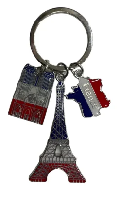 Llavero Torre Eiffel Notre Dame Paris Tricolore