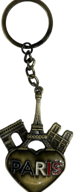 Llavero Torre Eiffel París Corazón Monumentos