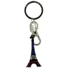 Llavero Torre Eiffel pedrería tricolor