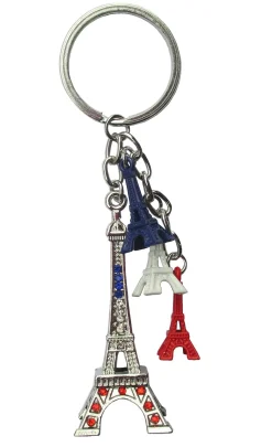 Llavero tricolor Torre Eiffel