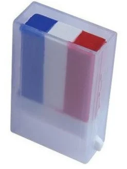 Maquillaje tricolor para hinchas de Francia