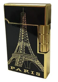 Mechero Torre Eiffel negro y dorado