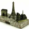 3 Monumentos de París 3D soporte de mármol