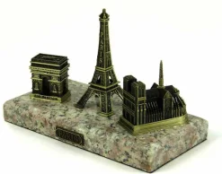 3 Monumentos de París 3D soporte de mármol