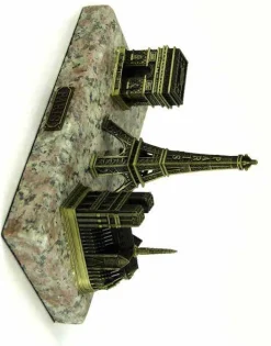 3 Monumentos de París 3D soporte de mármol