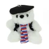 Oso de peluche Le French "Boina y bufanda tricolor"